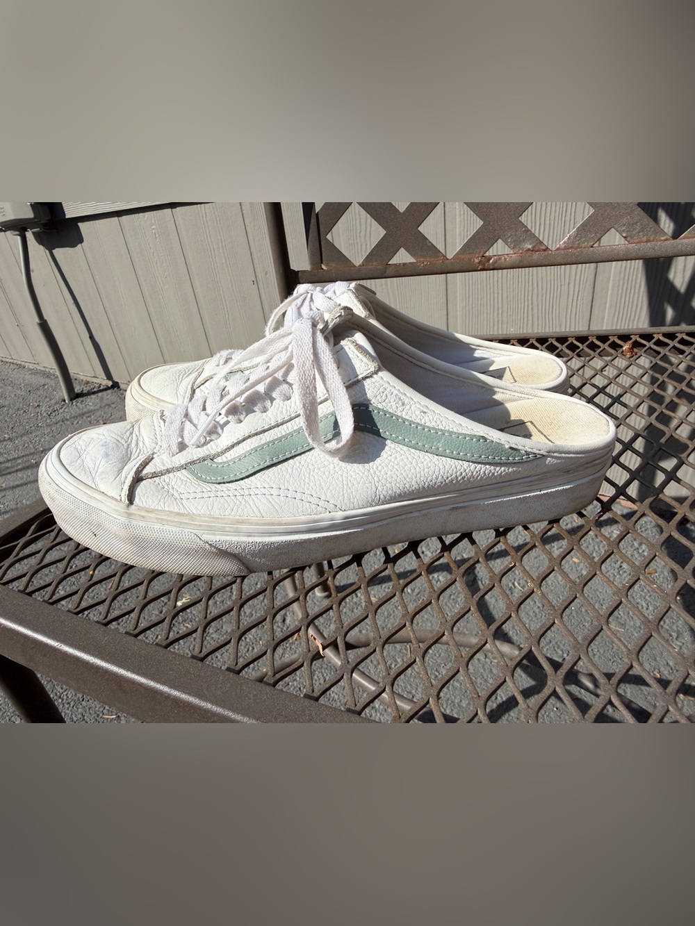 Vans White Women’s Slip-On Mule Sneakers Size 10